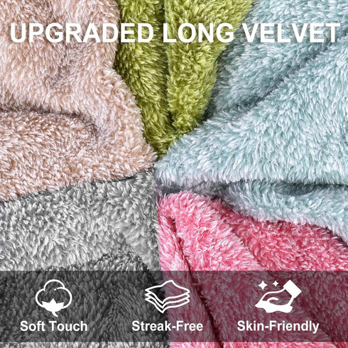 TEAWOO 10 Pack 12 12 inch Premium Washcloths, Highly Absorbent and Super Soft Face Towels, Multi-Purpose Fingertip