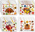 R HORSE Thanksgiving Coloring Placemats - 12Pcs Disposable Paper Coloring Table Mats,