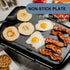 OVENTE Electric Griddle with 16 x 10 Inch Non-Stick Cooking Surface, Adjustable Thermostat for Indoor Grill - Black