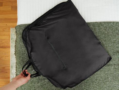 Covermates Keepsakes Deluxe Garment Bag Set - Premium Polyester, Full Length Zipper, ID Window, Black