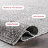 nuLOOM 2' x 3' Solid Hand Braided Indoor/Outdoor Area Rug, Weather Resistant, Pet-Friendly, Wynn Salt And Pepper