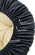 2 Pack 13 Inch Augld Bar Stool Cushions with Elastic Band Stool Cover Black