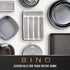 BINO Woven Plastic Basket XS (Natural Grey), 5-Pack, THE JUTE COLLECTION, Stylish Home Organization Storage