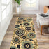 Custom Size Beige Floral Medallion Rubber Backed Non-Slip Hallway Stair Runner Rug, 31 Inch Wide, Choose Your Length