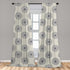 Ambesonne 2 Panel Set Oriental Curtains, Medallion Motif Floral Leafy Ornaments Window Treatments - 28" x 63", Grey