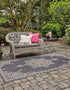 Unique Loom Outdoor Traditional Area Rug - Antique, 2' x 3' 1" Rectangle, Charcoal Gray/Natural Collection
