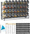 SpaceAid Spice Rack Organizer with 32 Spice Jars, 386 Spice Labels, Chalk