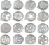 Lofekea Stainless Steel Powder Shakers, 16PCS Barista Stencils for Coffee Decorating and Baking