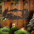 Moxweyeni Metal Bear Wall Art - Rustic Woodland Decor for Bedroom Wall Decoration, 11.8 x 6.9 Inch
