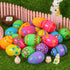 3.15Inch Favor-24 JOYIN Printed Plastic Eggs Colorful, Fillable Empty Eggs Bulks for Easter Hunt Event, Party pcs