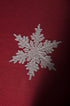XD17141 Glisten Snowflake Embroidered Christmas Table Runner, 16 x 36-Inch, Red