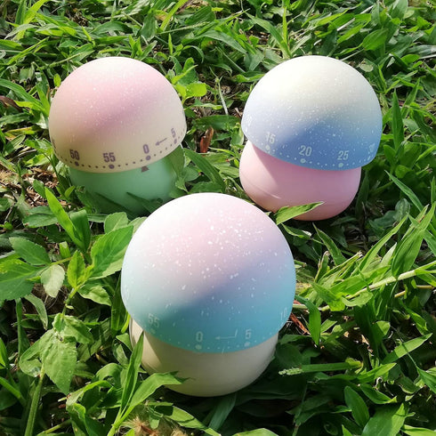 Mechanical Kitchen Timer, Cute Mushroom Timer for Kids, Wind Up 60 Minutes Countdown Timer for Cooking