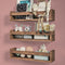 NATURE SUPPLIES Set of 3, 16.4". Nursery Book Shelves, Solid Wood for