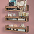 NATURE SUPPLIES Set of 3, 16.4". Nursery Book Shelves, Solid Wood for