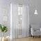 No. 918 Trevor Heathered Texture Semi-Sheer Tab Top Curtain, Single Panel, 40" x 84", White