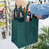 True Wine Shopping Bag - 6 Bottle Tote with Divider Insert, Reusable Green Carry Bag