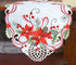 Holiday Christmas Table Runner, 13"x34", Cutwork Embroidered Floral Dresser Scarf for Home Dining