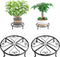 FAMIJOY 2 Pack 12 Inches Metal Plant Stand for Indoor and Outdoor, Flower