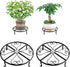 FAMIJOY 2 Pack 12 Inches Metal Plant Stand for Indoor and Outdoor, Flower