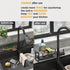Kitchen Sink Caddy Organizer with Removable Front Drain Pan, Black Sponge Holder for Soap and Dish Rags Storage