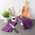 DII Basic Terry Collection Windowpane Dishtowel Set, 4 Piece, Eggplant Solid, 16x26