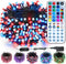 Brizled Color Changing RGB Christmas Lights, 66ft 200 LED Red White Blue