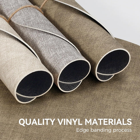 13" Set 6, Round Placemats of NCUE Dual-Sided Faux Leather Heat Resistant Table Mats, Waterproof Oilproof Washable