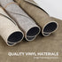 13" Set 6, Round Placemats of NCUE Dual-Sided Faux Leather Heat Resistant Table Mats, Waterproof Oilproof Washable