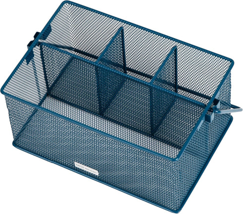 Mind Reader Utensil Holder, Silverware Organizer, Metal Mesh Caddy, Kitchen Cutlery Holder, 10"L x 7"W x 4.75"H