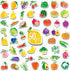 50 PCS Fruit & Vegetable Magnets, Adorable Magnetic Fruits Veggies Thick Fridge