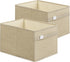 SONGMICS Extra Large Storage Baskets, Set of 2, 30L Fabric Storage Cubes, 15.7 x 11.8 x 9.8 Inches, Sand Beige
