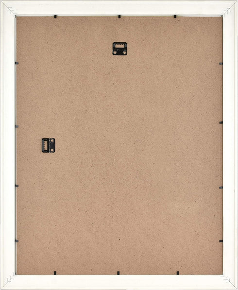 MCS Museum Poster Frame 16x20, White Woodgrain, Vertical & Horizontal Wall Hanging for Photos & Art Prints