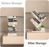 R RUISHENG 3 Tier Small Tree Bookshelf Storage Organizer Shelves Floor Standing Bookcase Desk Wood Storage Rack