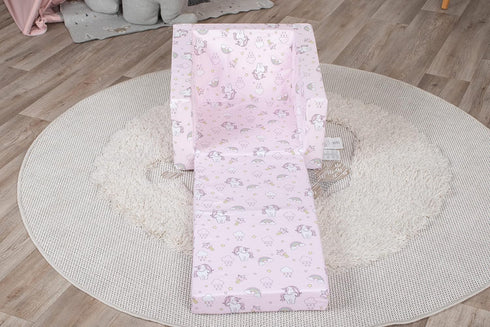 2 1 Delsit Kids Couch for Toddlers - in Convertible Foam Armchair to Lounger, Comfy Flip Out Lounge Chair, Sofa