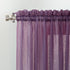 No. 918 Erica Crushed Sheer Voile Rod Pocket Curtain Panel, 51" x 84", Purple