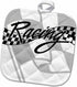 3D Rose Racing Black and White Checkered Flag Pot Holder, 8" x 8"