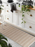 The Beer Valley Hand Woven Geometric Runner Rug 2'x6', Beige Non-Slip Long Carpet for Hallway