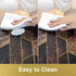 Likiyol Kitchen Rugs Set of 2, Brown Gold Ombre Marble Anti Fatigue Mats for Kitchen Floor, Non Slip Washable, 18'' x