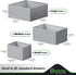 Drawer Organizer Clothes Set of 12 Grey - Dresser Organizer for Nursery, Bedroom, Closet