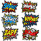 Bigtime Signs 12 Pieces Super Hero Stickers - Superhero Party Decorations for Birthday - Themed Party Favors