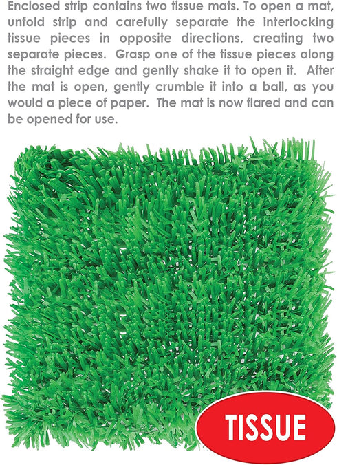 Packaged Tissue Grass Mats for Party Decoration