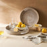 14 Counter JUNGLE CULTURE Handmade Round Wicker Tray Whitewashed Large Decorative Rattan Serving Basket for Coffee