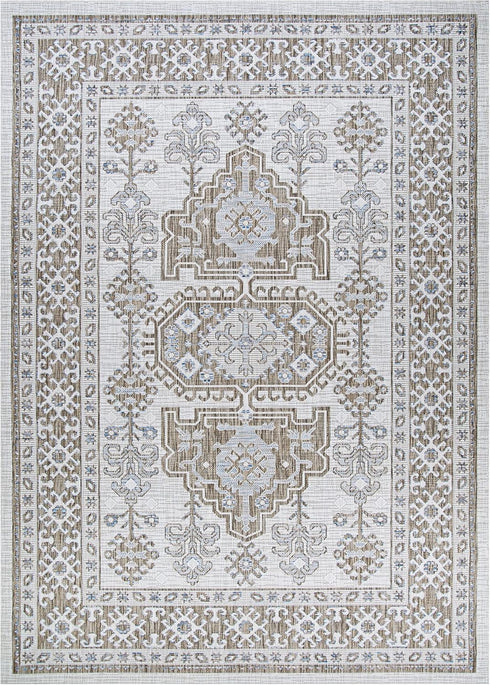 Couristan Charm Woodburn Indoor/Outdoor Area Rug, Ivory-Sand, 2'2" x 4'3"