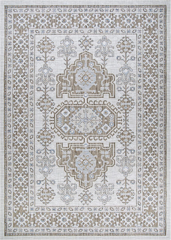 Couristan Charm Woodburn Indoor/Outdoor Area Rug, Ivory-Sand, 2'2" x 4'3"