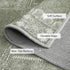 NICETOWN Green Kitchen Rug Runner - 2x6 Washable Non Slip Vintage Rug Runner for Hallways Bedroom Laundry