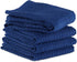 DII Basic Terry Collection Waffle Dishtowel Set, 4 Piece, Solid Nautical Blue, 15x26