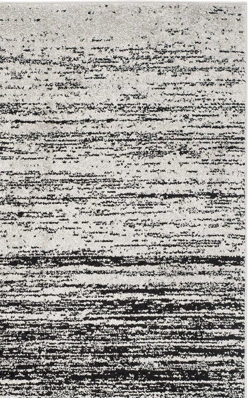 2'6" 4', (ADR113A) SAFAVIEH Adirondack Collection Accent Rug - x Silver & Black, Modern Ombre Design, Non Shedding