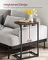 ULET353B01 VASAGLE C-Shaped End Table, Side Table for Sofa, Couch Table with Metal Frame, Small TV Tray Table