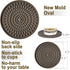 KindGa Coasters for Drinks – Absorbent Rubber Brown Coasters Set of 8, Large Silicone Drink Coaster for Protection.