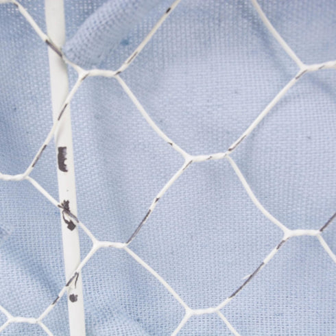 DII Farmhouse Chicken Wire Egg Basket with Liner, Denim, 16x12x7.88"